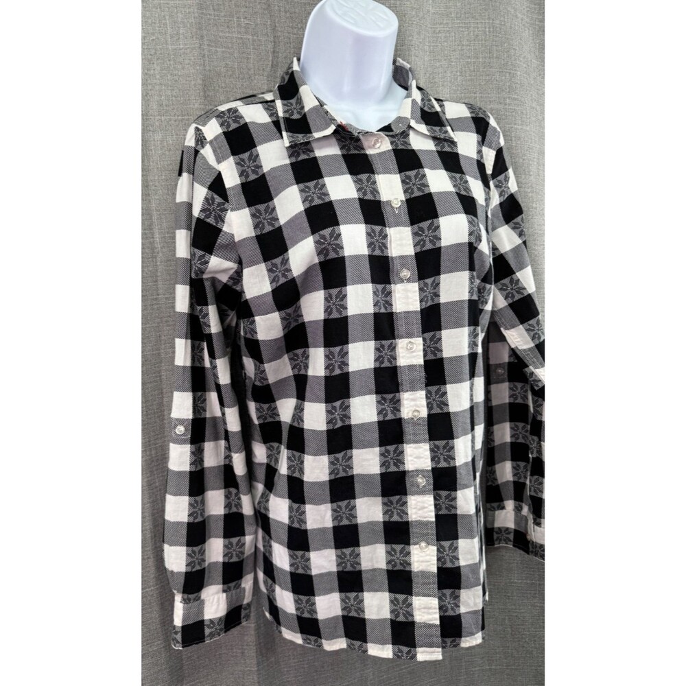 Talbot's Long Sleeve Check Pattern Button Down Bl… - image 3